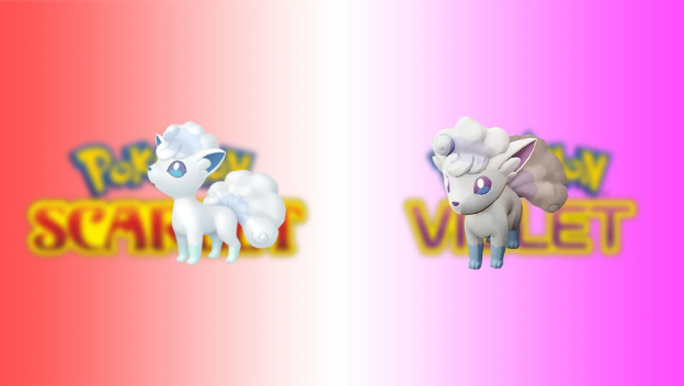 Alolan Vulpix y Shiny Alolan Vulpix en Pokémon Scarlet y Violet 