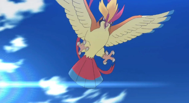 Mega Pidgeot en el anime.