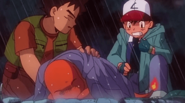 Brock, Charmander y Ash 