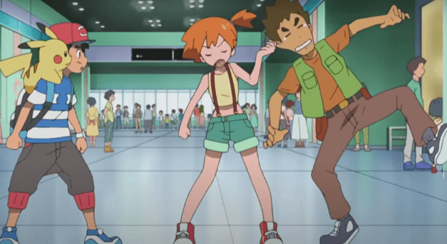 Ash, Misty y Brock 